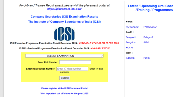 ICSI CS Result