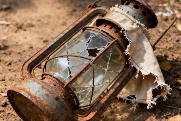 The lantern is broken