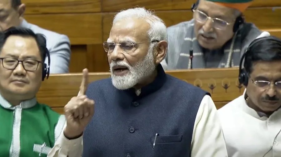 modi in parliament