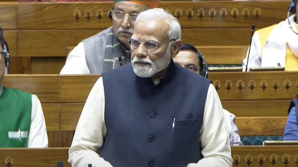 modi in parliament