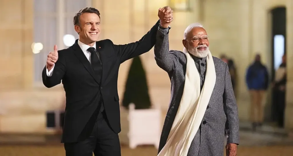 PM Modi Macron Meet