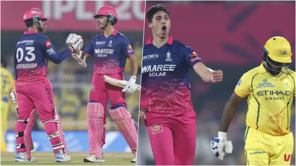 RR spectacular win defeated CSK