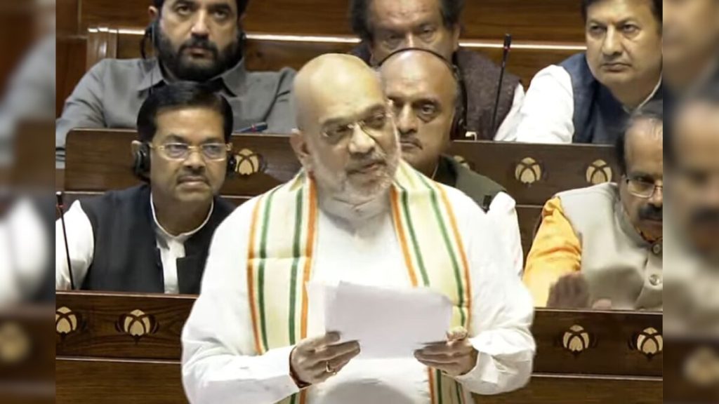 Amit Shah in the Lok Sabha