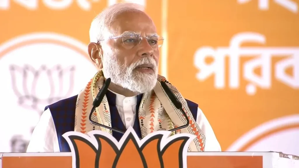 PM Modi in a Public rally in bengal