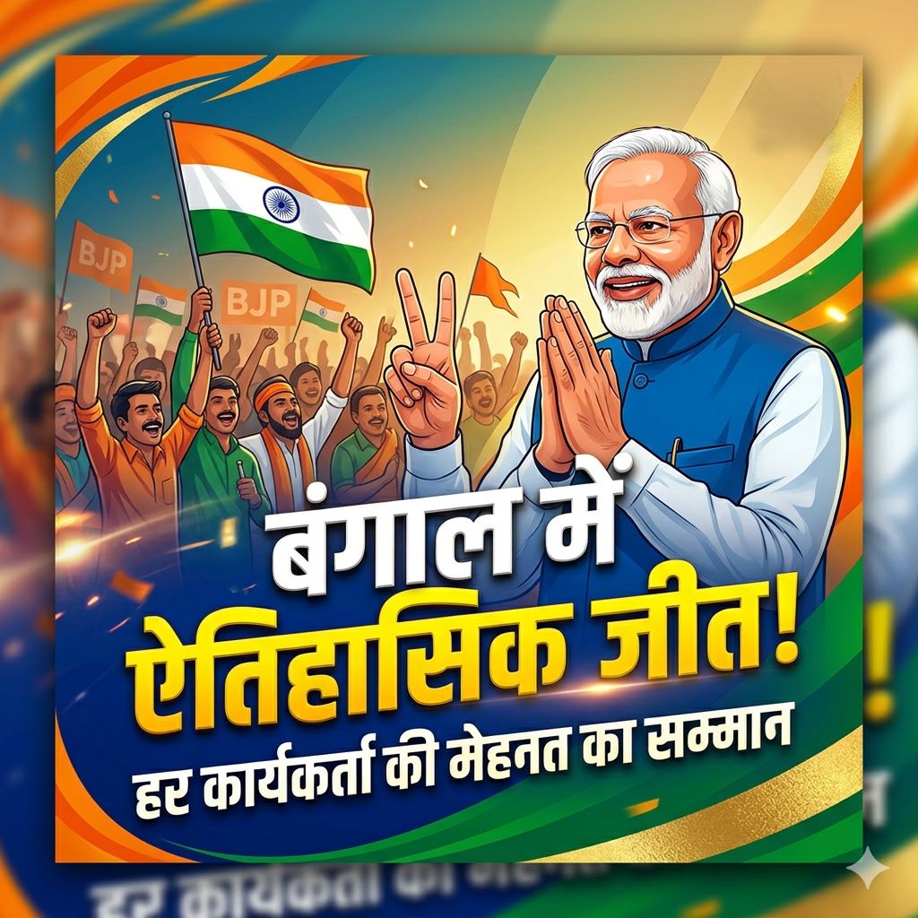 PM Modi happy after Bengal victory
