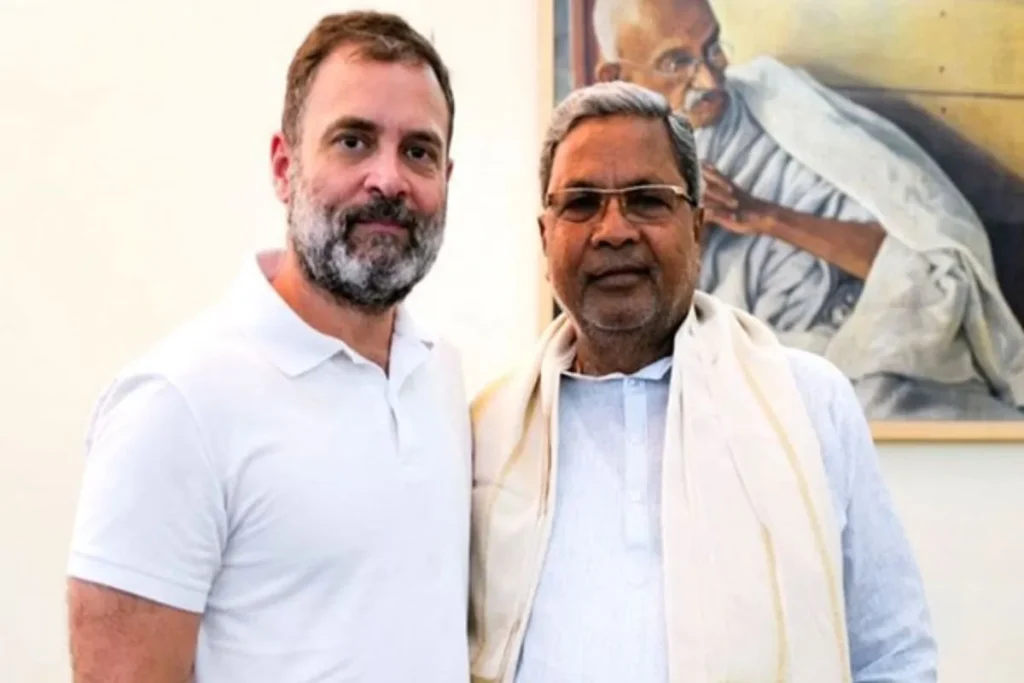 Siddaramaiah meets Rahul Gandhi