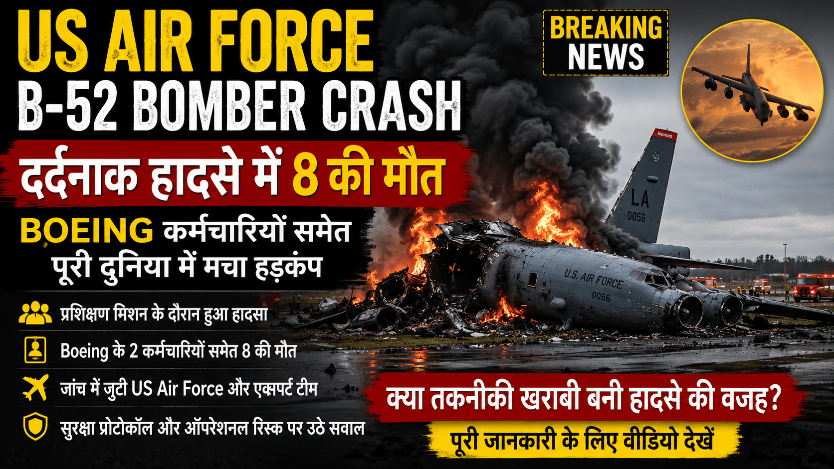 US Air Force B-52 Bomber Crash