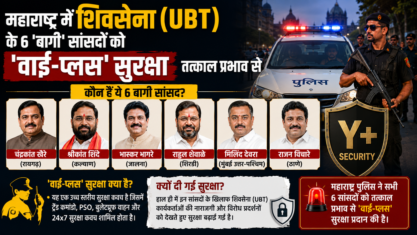 Police give Y plus Security UBT MP