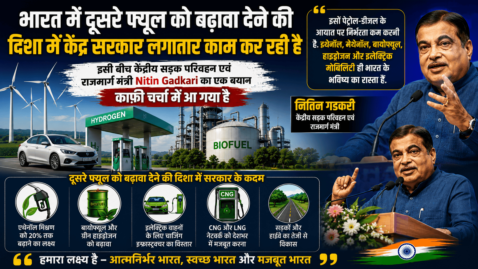 Nitin Gadkari say about petroleum