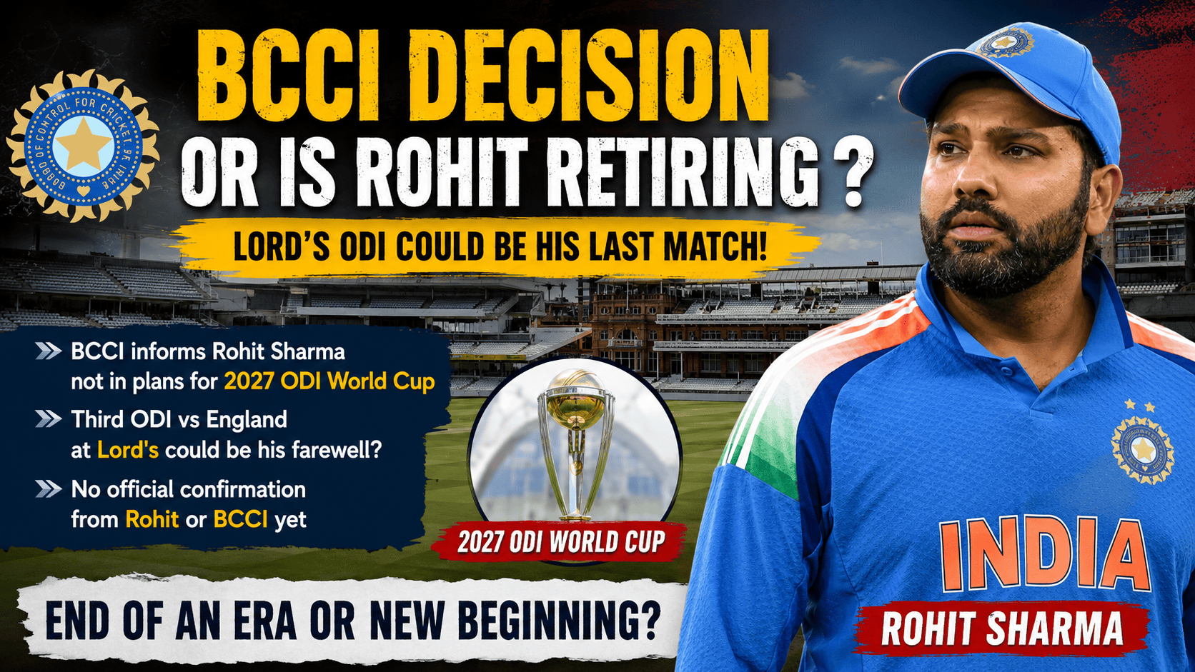 BCCI decision or is Rohit retiring