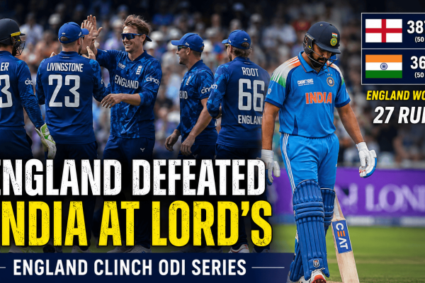 England defeated India at Lord