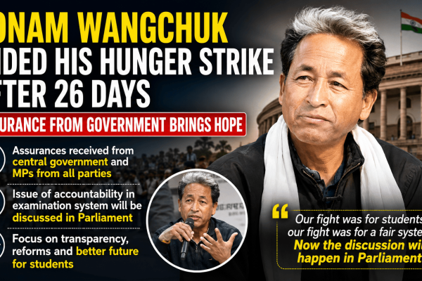 Sonam ended his hunger strike