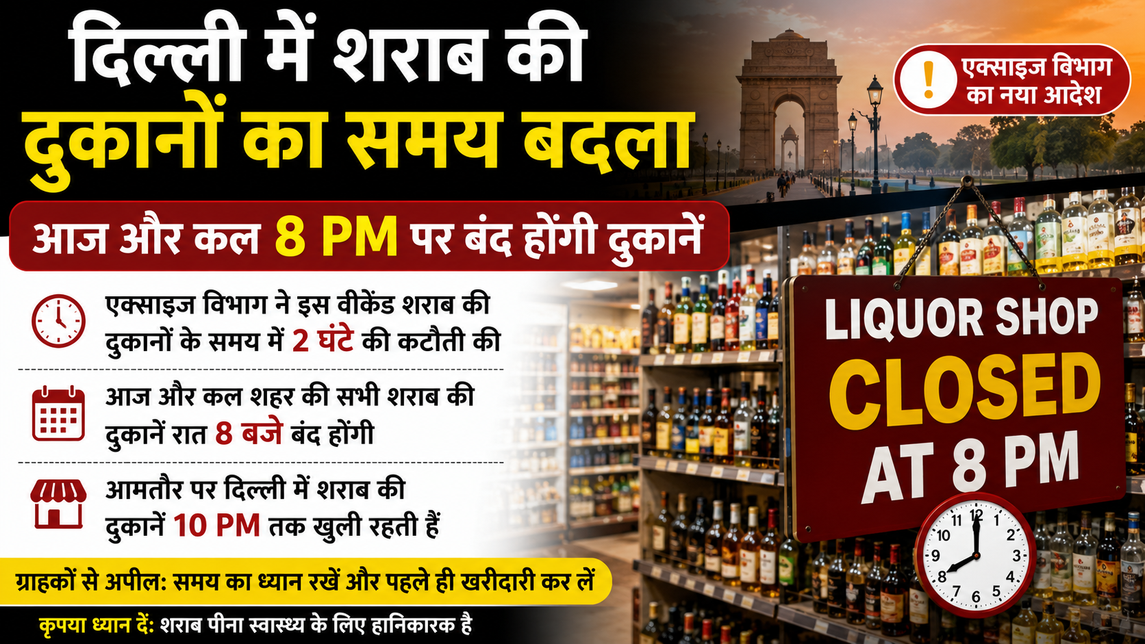 Liquor Shops closed in Delhi