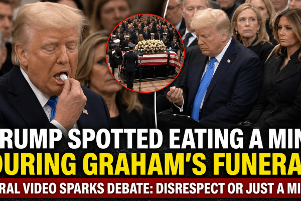Trump spotted Graham funeral