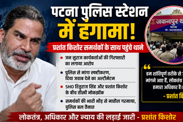 Uproar at Patna police station