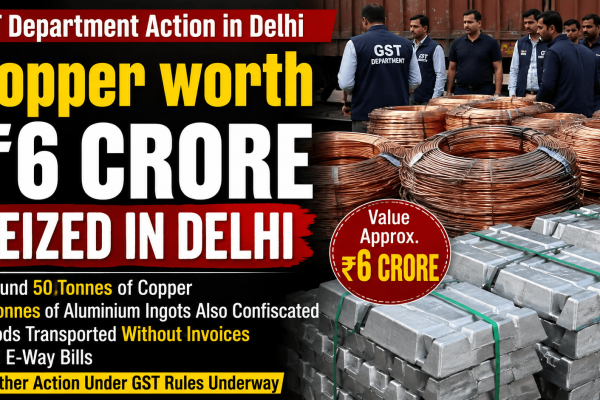 Copper worth 6 crore seized in Delhi