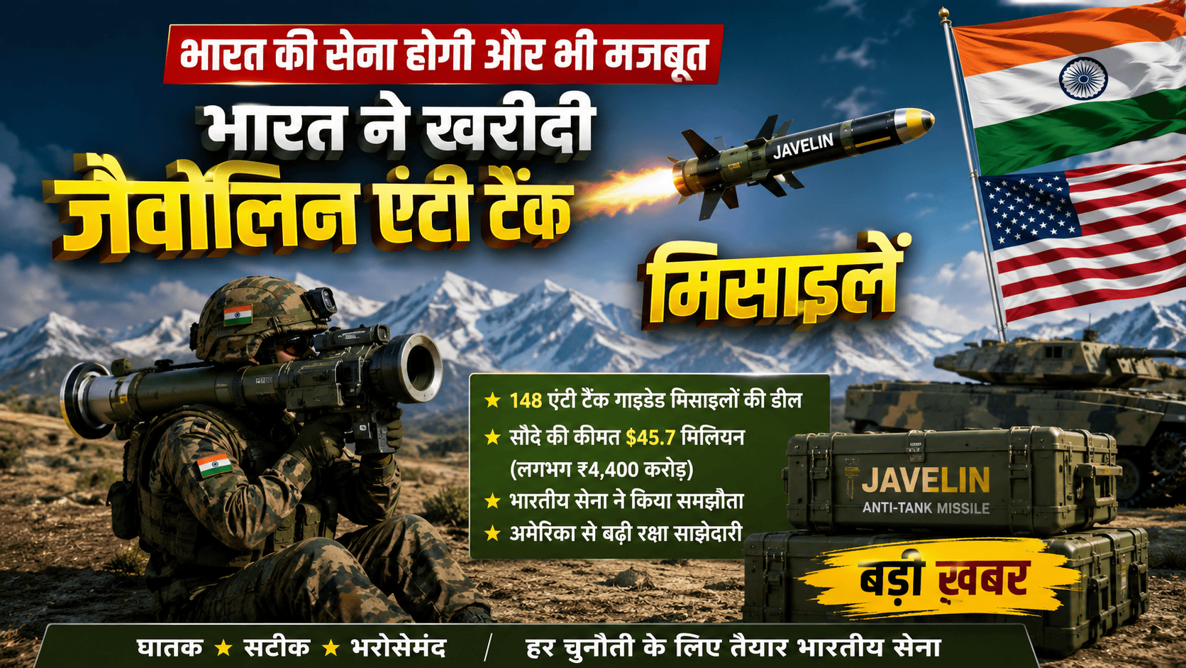 India buy Javelin anti tank missiles