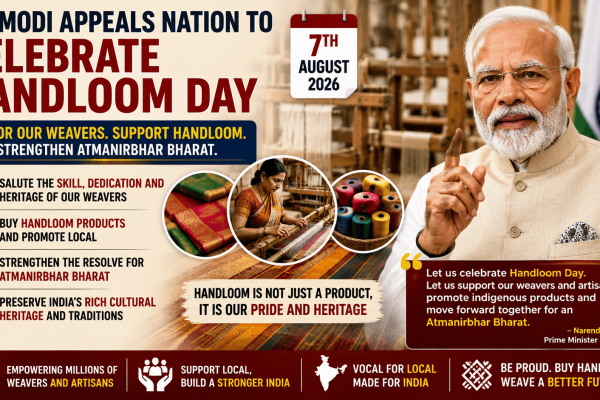 Modi Appeal selebrate Handloom Day