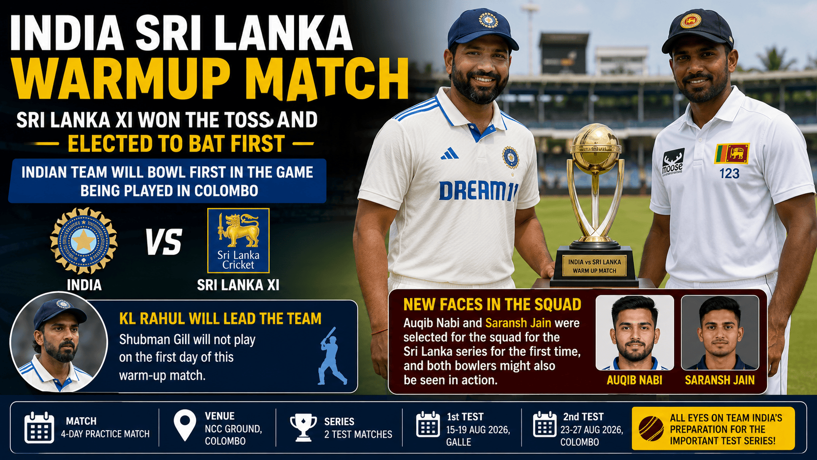 India Sri Lanka warmup match