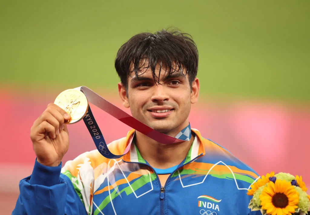 Neeraj Chopra is in second position