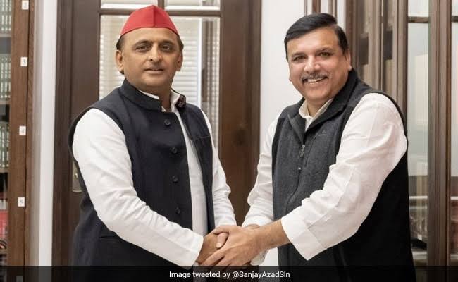 MP Sanjay Singh met Akhilesh Yadav