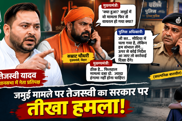 Tejashwi jibe at the Jamui incident