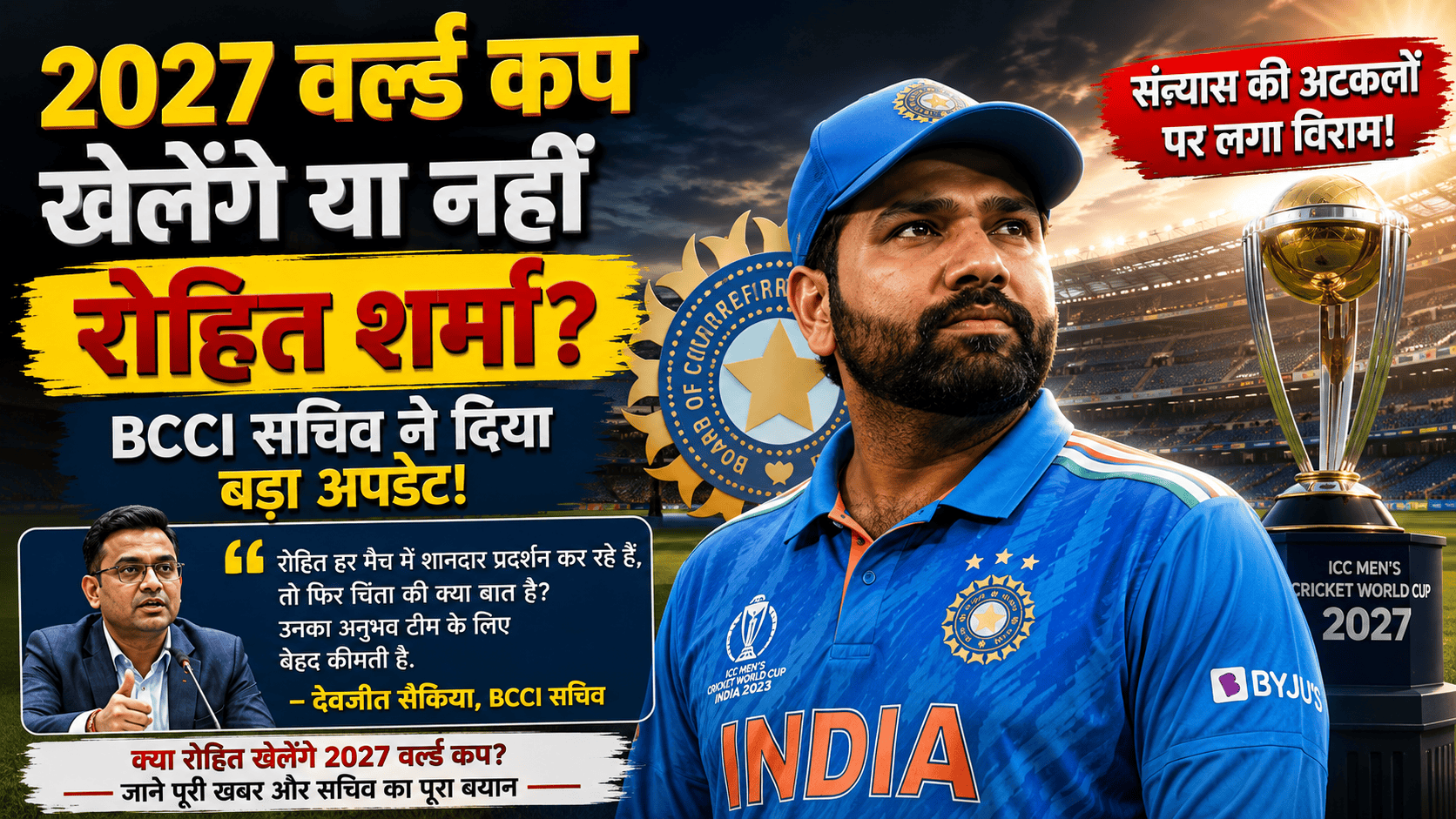 Rohit play in the 2027 World Cup