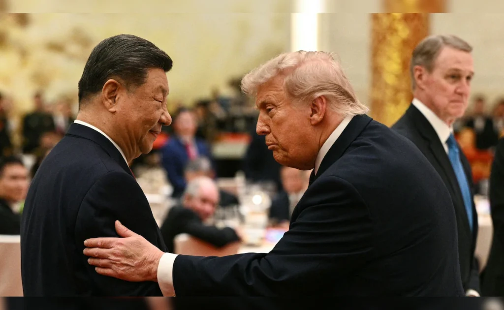 Trump arrived to welcome Xi Jinping